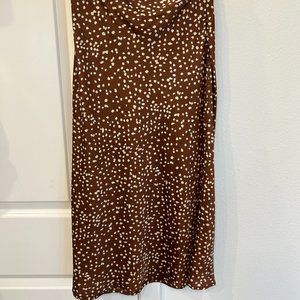 Cotton Candy LA Brown with White Dots Slip Skirt